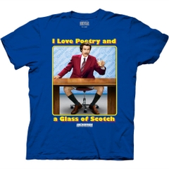 T-Shirts Anchorman I Love Poetry And A Glass Of Scotch T-Shirt Anchorman Movies