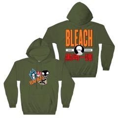 Hoodies and Sweatshirts BLEACH Symbol Group With Ichigo And Kanji Hoodie BLEACH Anime