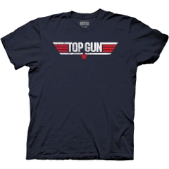 T-Shirts Top Gun Distressed Logo with Maverick T-Shirt Top Gun Movies