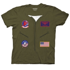 T-Shirts Top Gun Flight Suit Patches Costume T-Shirt Top Gun Movies