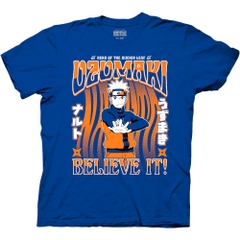 T-Shirts Naruto Shippuden Uzumaki Believe It Wavy Type T-Shirt Naruto Shippuden Anime