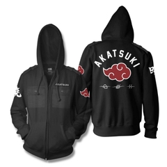 Premium Hoodie Naruto Shippuden Akatsuki Military Zip Hoodie Naruto Shippuden Anime