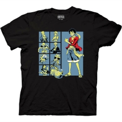 T-Shirts One Piece Straw Hat Group Grid T-Shirt One Piece Anime