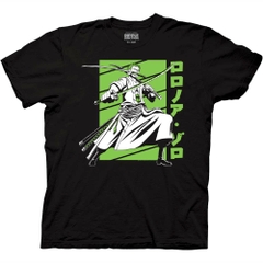 T-Shirts One Piece Zoro White and Green T-Shirt One Piece Anime