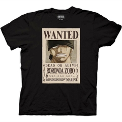 T-Shirts One Piece Roronoa Zoro Wanted Poster T-Shirt One Piece Anime