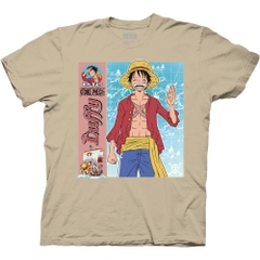 T-Shirts One Piece Luffy Map With Kanji T-Shirt One Piece Anime