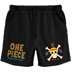 Sweat Shorts One Piece EXCLUSIVE Jewels Logo And Pirate Skull Shorts One Piece Anime