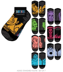 Socks One Piece Seven Days Of The Week Set Mutli pack One Piece Anime