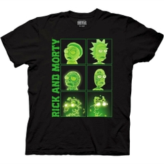 T-Shirts Rick and Morty Dissolving Rick And Morty Squares T-Shirt Rick and Morty TV