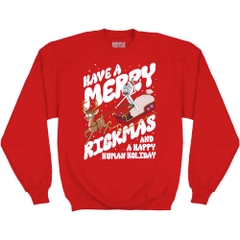 Hoodies and Sweatshirts Rick and Morty Merry Rickmas Santas Sleigh Sweatshirt Rick and Morty TV