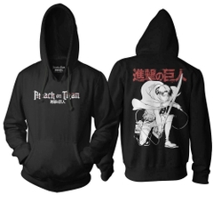 Hoodies and Sweatshirts Attack on Titan Crouching Levi Hoodie {{license}} Anime