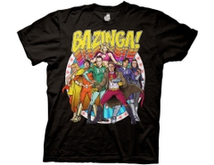 T-Shirts Big Bang Theory Bazinga Group Comic T-Shirt The Big Bang Theory TV
