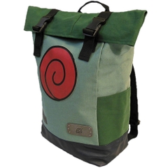Bags and Backpacks Naruto Shippuden Uzumaki Clan Logo Roll Top Laptop Canvas Backpack Naruto Shippuden Anime