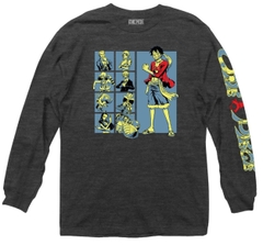 Long Sleeve One Piece 9 Member Group Grid with Sleeve Logo Long Sleeve One Piece Anime