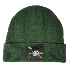 Hats One Piece Zoro Skull Green Patch Beanie One Piece Anime