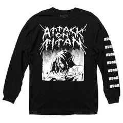 Long Sleeve Attack on Titan Black Metal Titan with Sleeve Hit Long Sleeve Attack on Titan Season 3 Anime